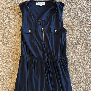 Long maxi dress navy dark blue